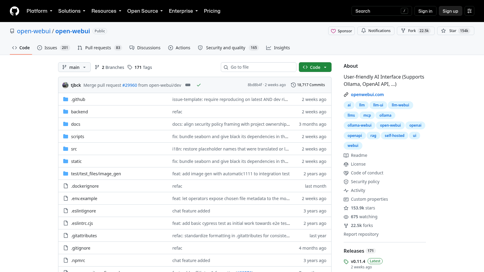 Open WebUI GitHub repository